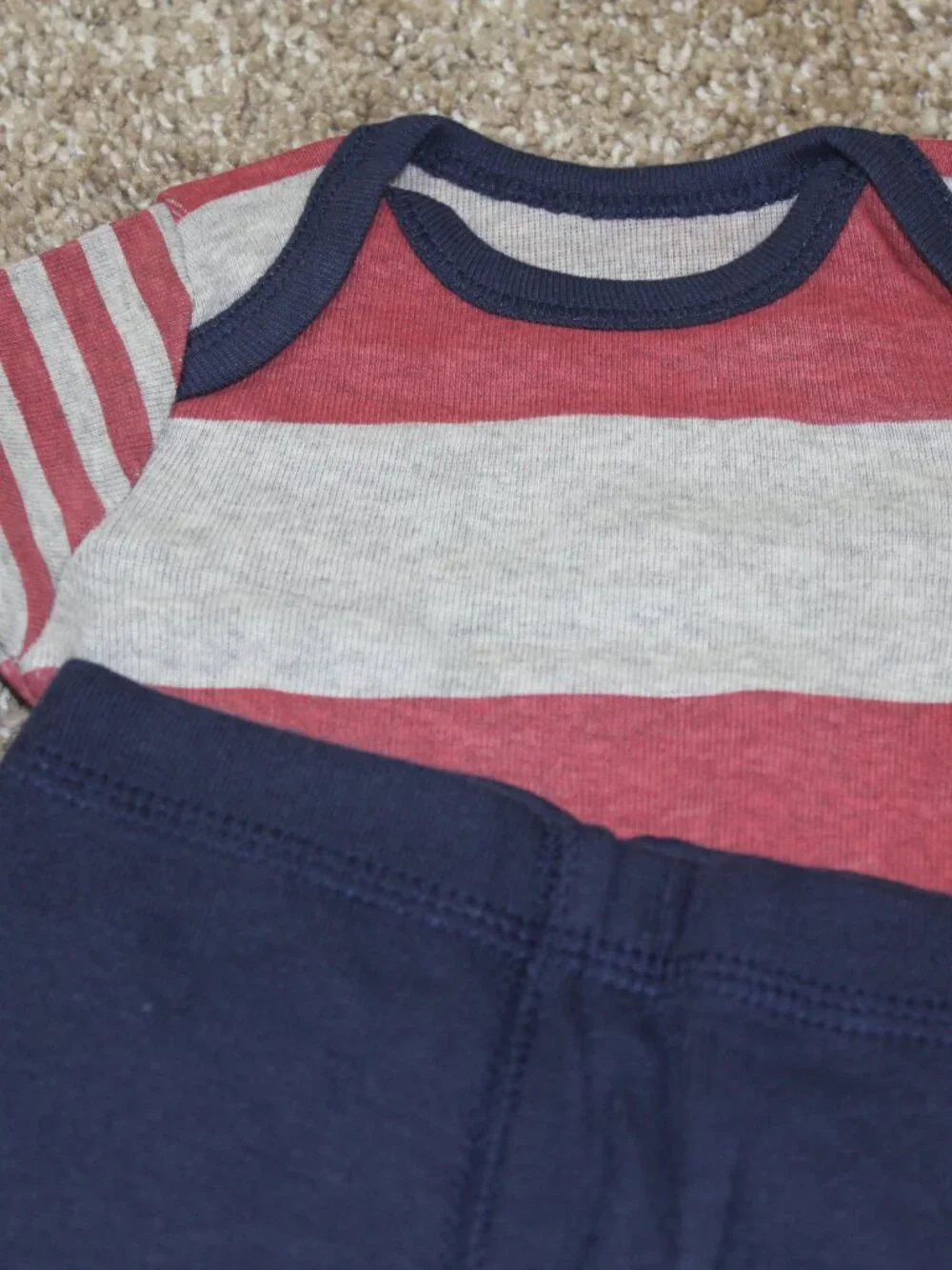 Carters Rhino Safari Animal 3-Piece Pant Set Newborn NB Baby Boy Bodysuit NWT - Picture 3 of 3